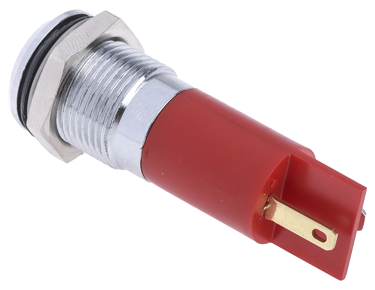 204-293 RS PRO Red Panel Mount Indicator, 24V dc, IP67