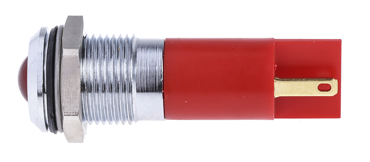 204-293 RS PRO Red Panel Mount Indicator, 24V dc, IP67
