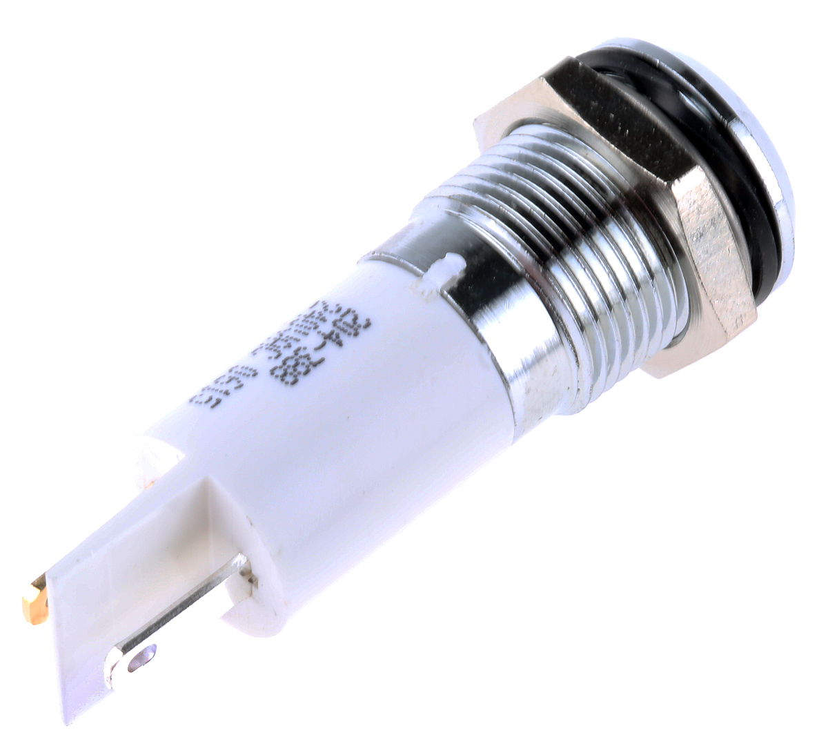 204-388 RS PRO Orange Panel Mount Indicator, 240V ac, 20mA, Solder Tab Termination, IP40, Prominent
