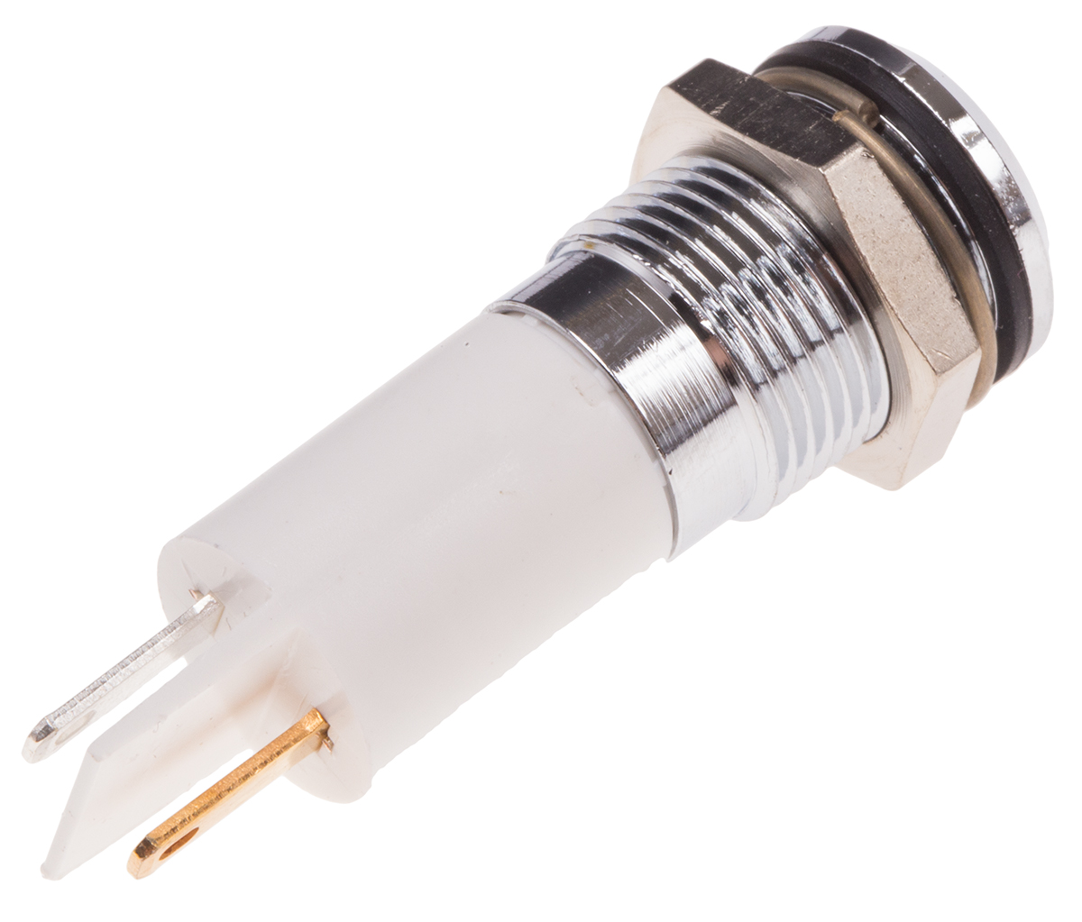 204-401 RS PRO Orange Panel Mount Indicator, 110V ac, Solder Tab Termination, IP40, Prominent