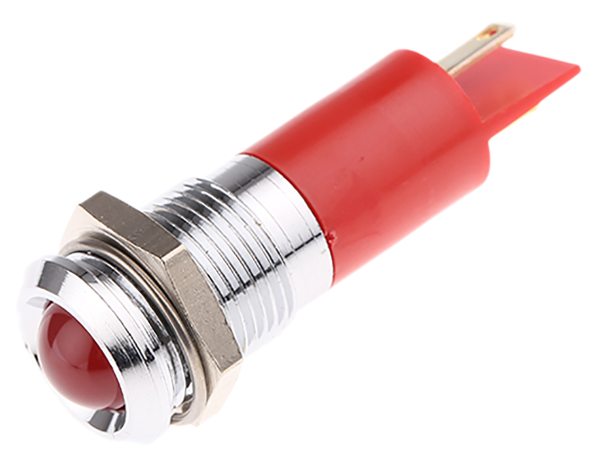 RS PRO Red Panel Mount Indicator, 48V dc, 65 V dc
