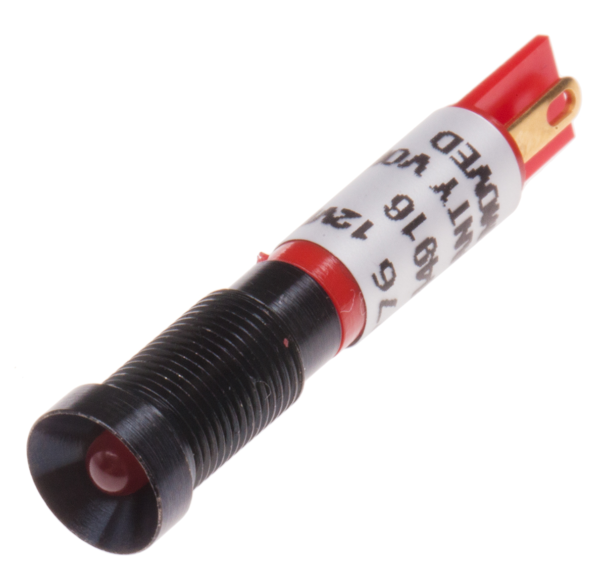 RS PRO Red Panel Mount Indicator, 12V dc, Solder Tab Termination Panel Mount