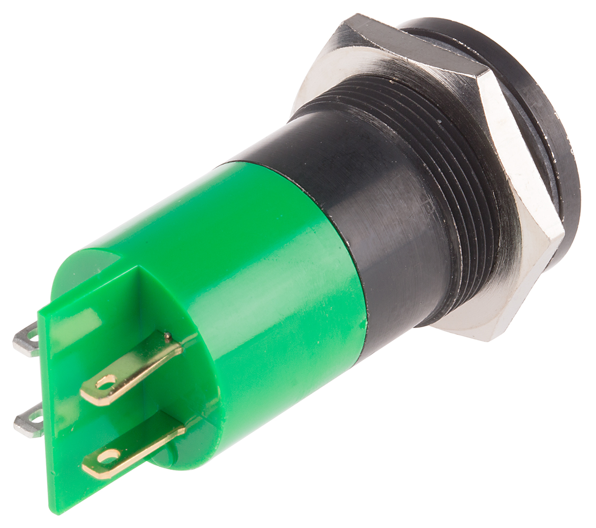 204-899 RS PRO Green Panel Mount Indicator, 24V ac/dc, Solder Tab Termination