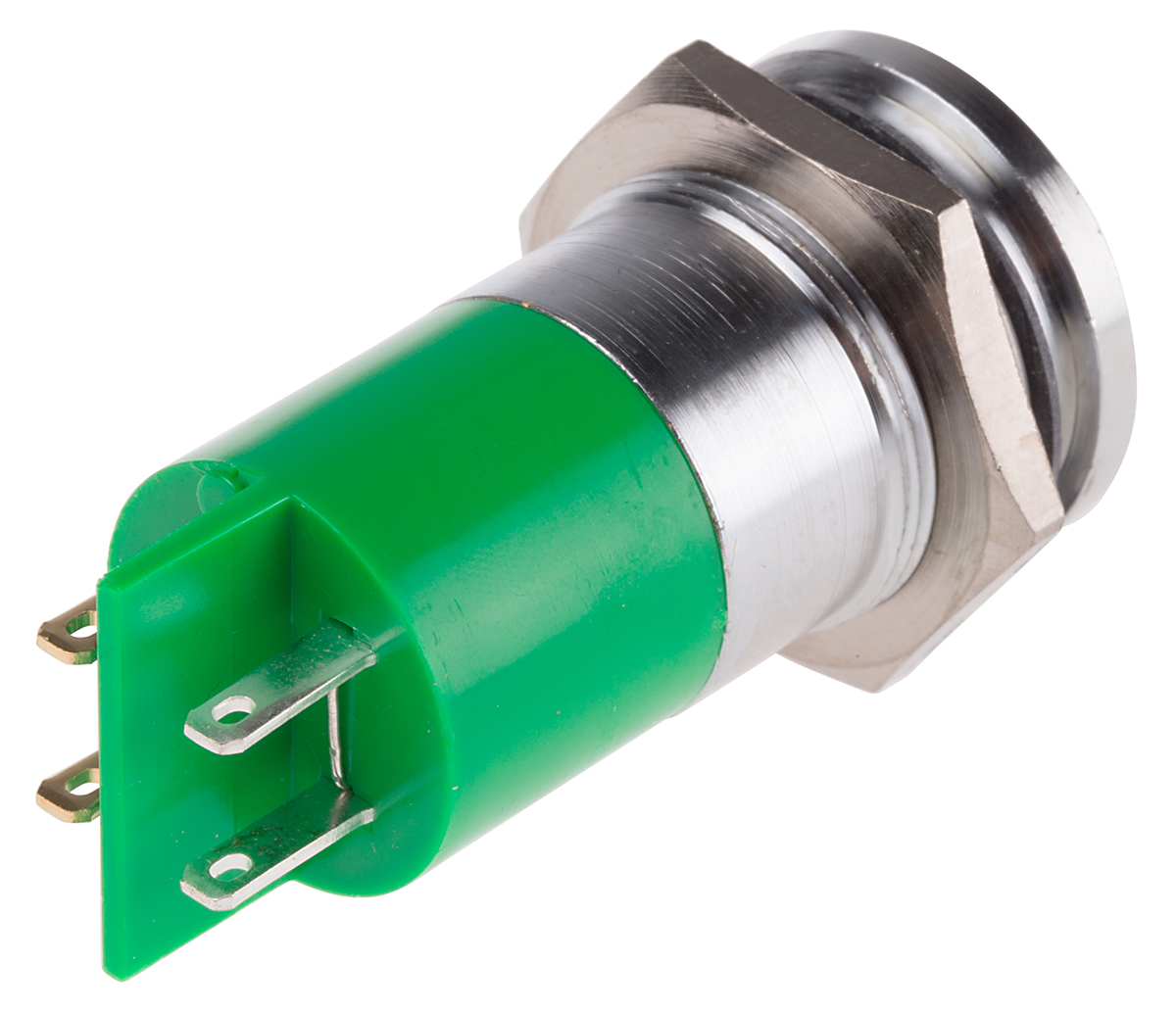 204-978 RS PRO Green Panel Mount Indicator, 12V ac/dc, Solder Tab Termination