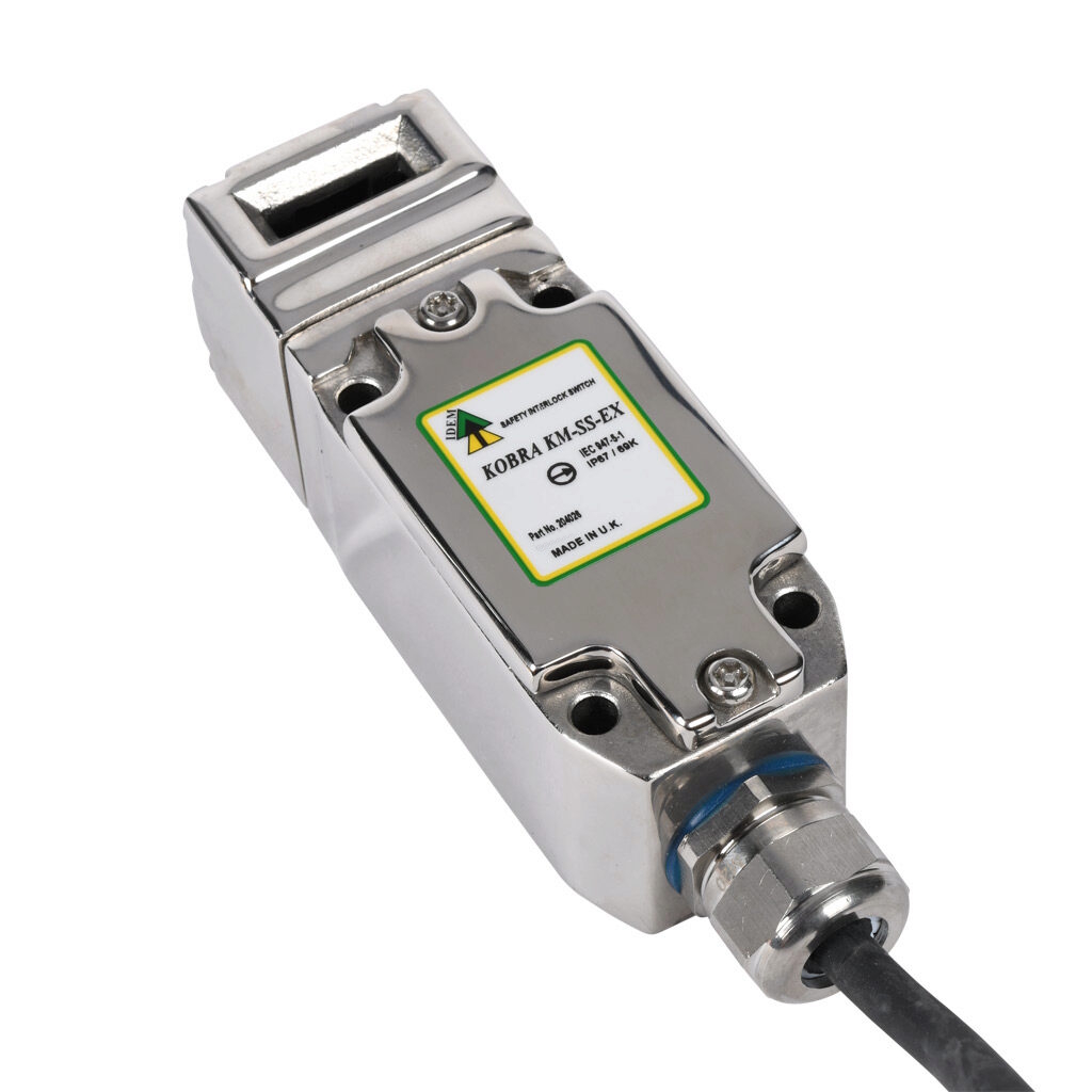 IDEM ATEX Kobra Safety Interlock Switch, Keyed Actuator Included, Stainless Steel, Interlock