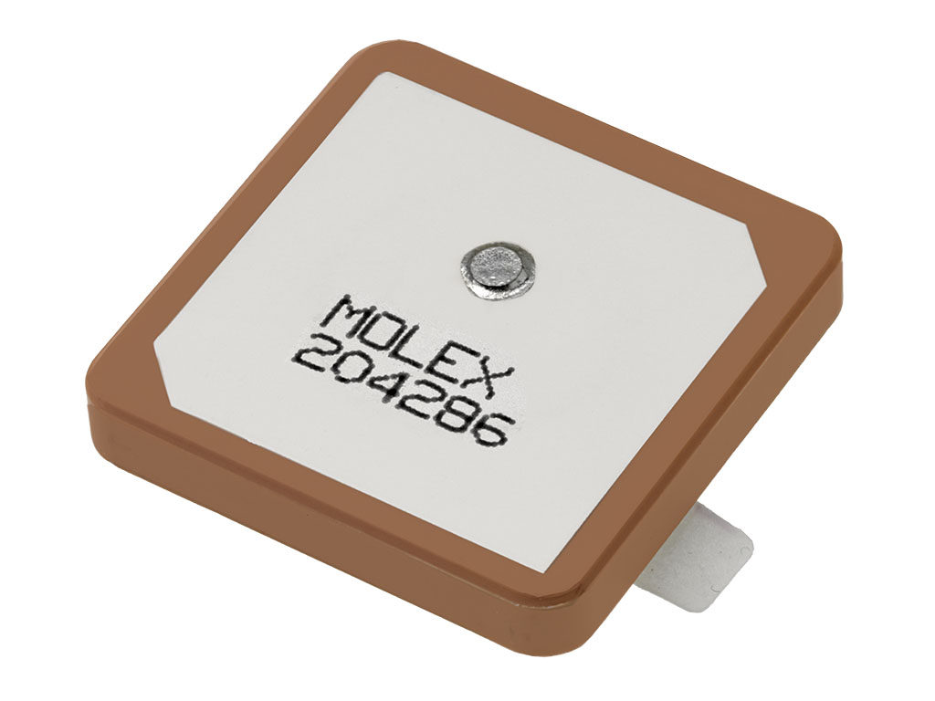 Molex 204286-0001 Square Omni-Directional GPS Antenna with Surface Mount Connector, GPS