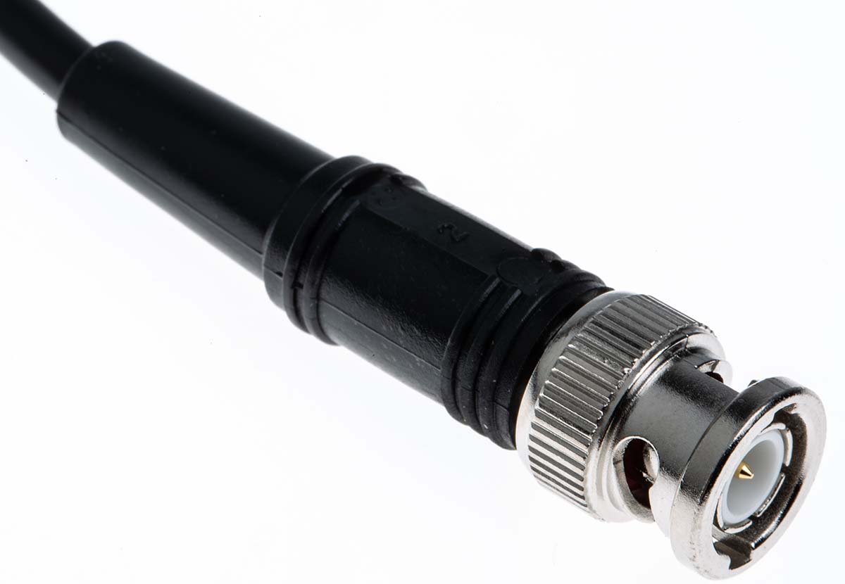 20521210250a Atem BNC Series, 250 mm, RG58C/U Coaxial Coaxial Cable 50 Ω, Black, Terminated