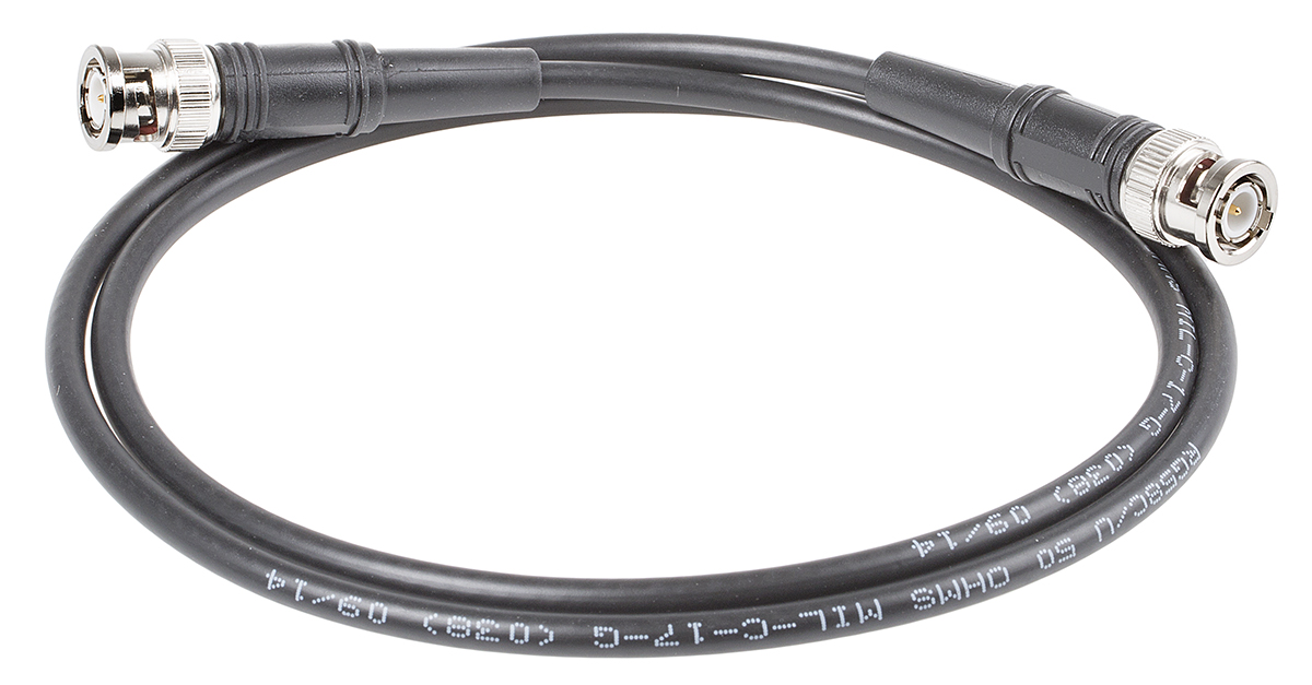Atem BNC Series, 1 m, RG58C/U Coaxial Coaxial Cable 50 Ω, Black, Terminated