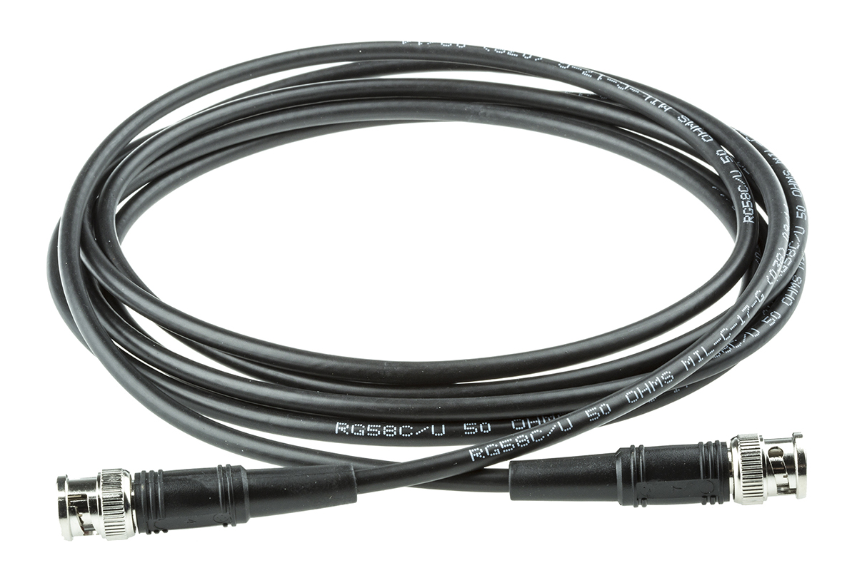 Atem BNC Series, 3 m, RG58C/U Coaxial Coaxial Cable 50 Ω, Black, Terminated
