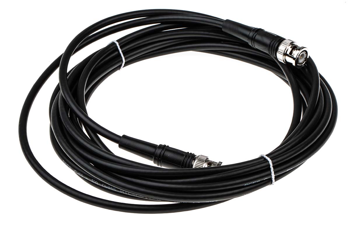 Atem BNC Series, 5 m, RG58C/U Coaxial Coaxial Cable 50 Ω, Black, Terminated