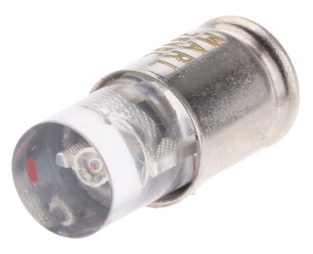Marl Red Indicator Lamp Single Chip, Midget Groove Base, 4.9 mm Diameter
