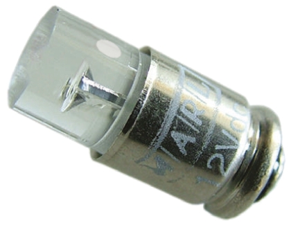 Marl White Indicator Lamp Single Chip, 24V dc, Midget Groove Base, 4.9 mm Diameter