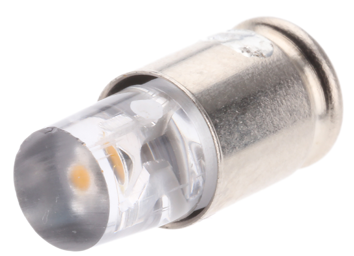 Marl White Indicator Lamp Single Chip, Midget Groove Base, 4.9 mm Diameter