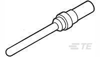 TE Connectivity, AMPLIMITE Series, size 20 Male Crimp D-Sub Connector Contact, Gold Signal 24 AWG