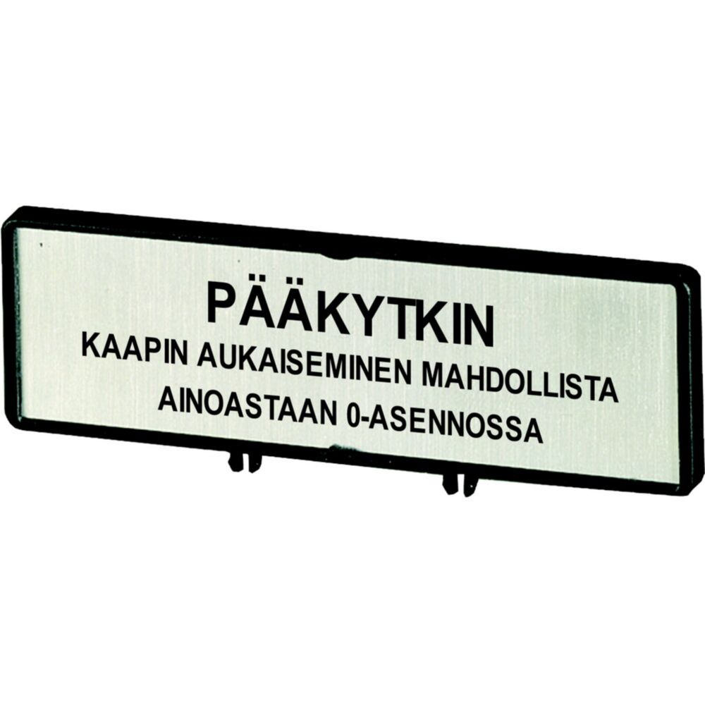 EatonLabel for Use with P3, T5B, T5, Pre-printed "Only Open Main Switch when in 0 Position