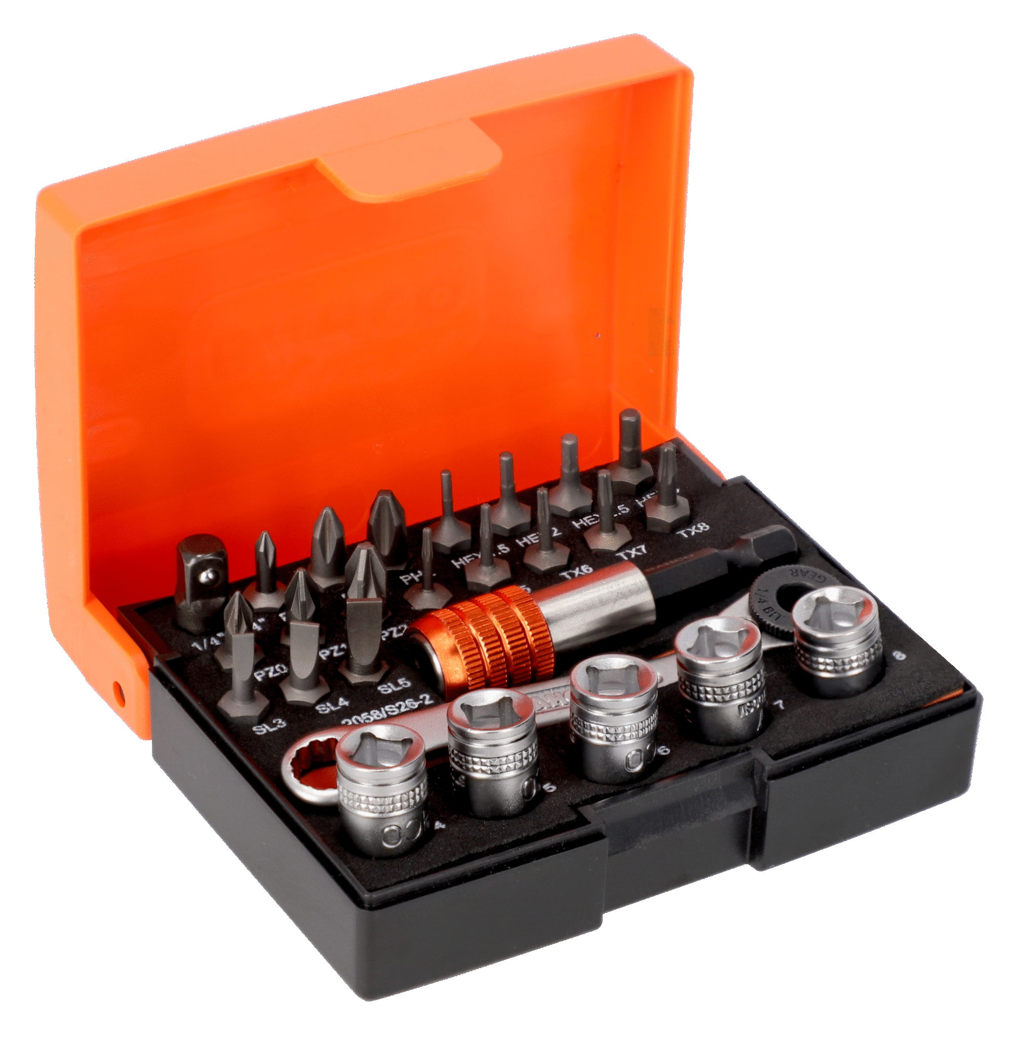Bahco 26-Piece 1/4 in Hexagon Socket Set
