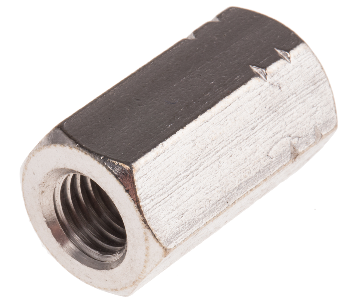 RS PRO 30 mm Plain Stainless Steel Coupling Nut, M10