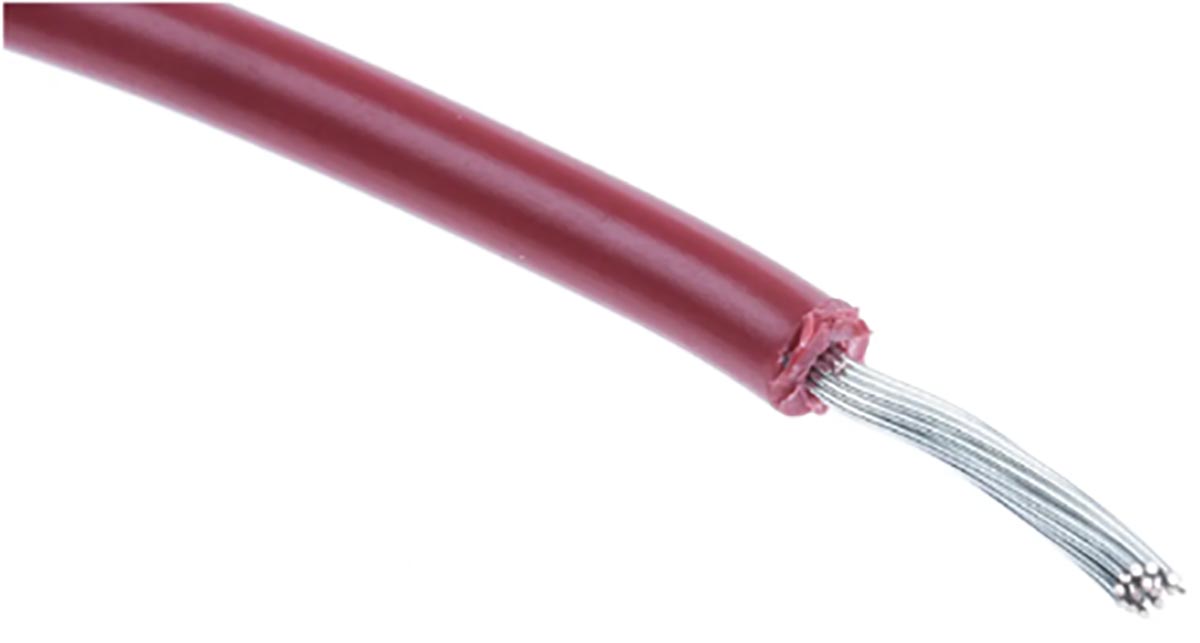 RS PRO RS PRO Series Red Hook Up Wire, 24 AWG, 7, 100 m, Polyvinyl Chloride
