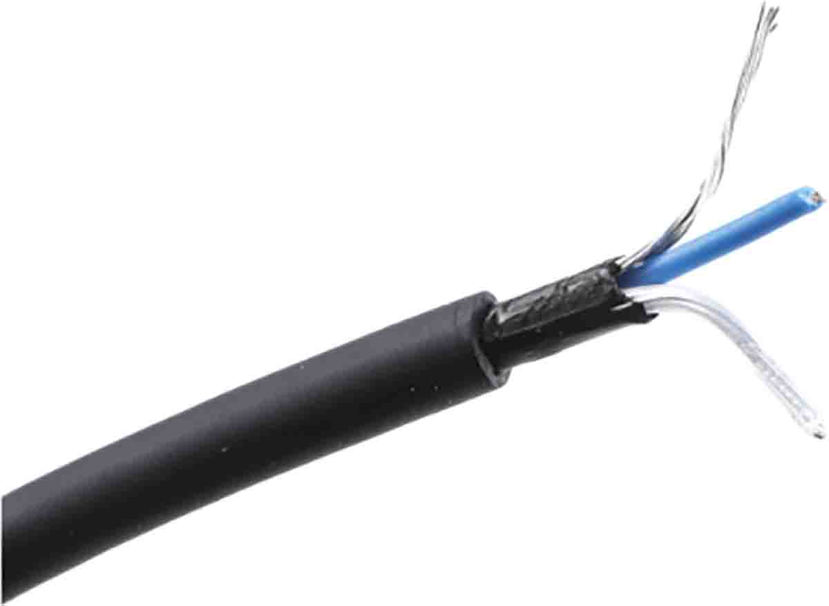 RS PRO 2 Core, 0.22 mm² CSA Unscreened, 3.7 mm OD, 100 m, Black