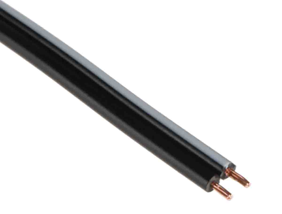 RS PRO 2 Core Audio Cable, 100 m, Black