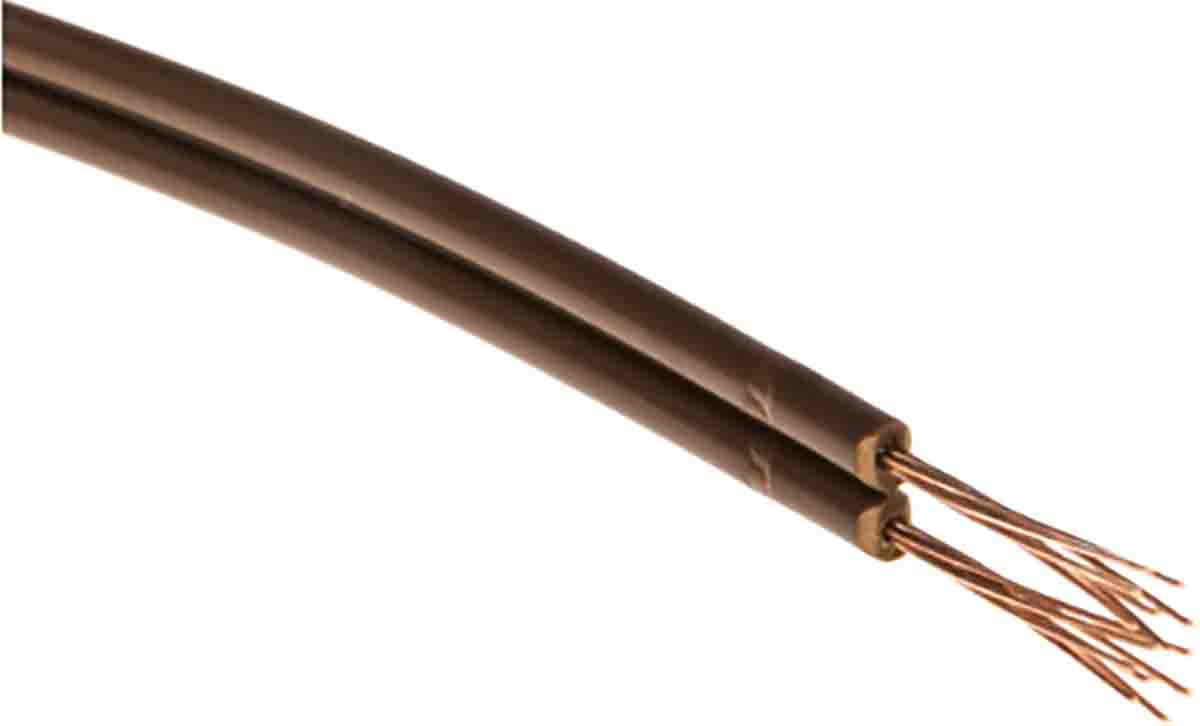 RS PRO 2 Core Audio Cable, 100 m, Brown
