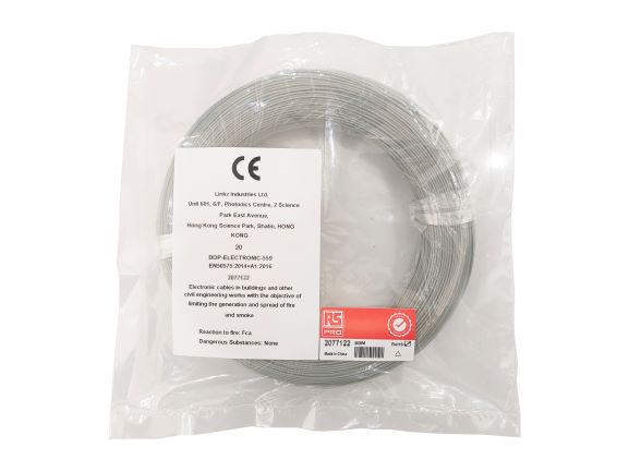 RS PRO RS PRO Series Grey Hook Up Wire, 30 AWG, 1, 50 m, Ethylene Tetrafluoroethylene