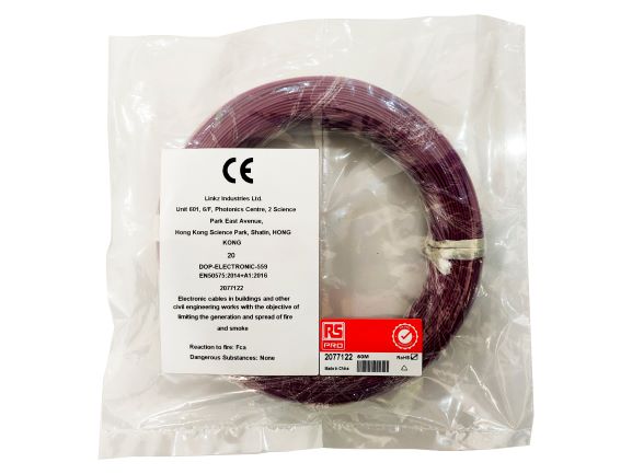 RS PRO RS PRO Series Purple Hook Up Wire, 30 AWG, 1, 50 m, Ethylene Tetrafluoroethylene