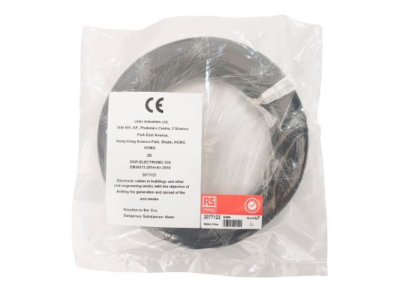 RS PRO RS PRO Series Black Hook Up Wire, 30 AWG, 1, 100 m, Ethylene Tetrafluoroethylene