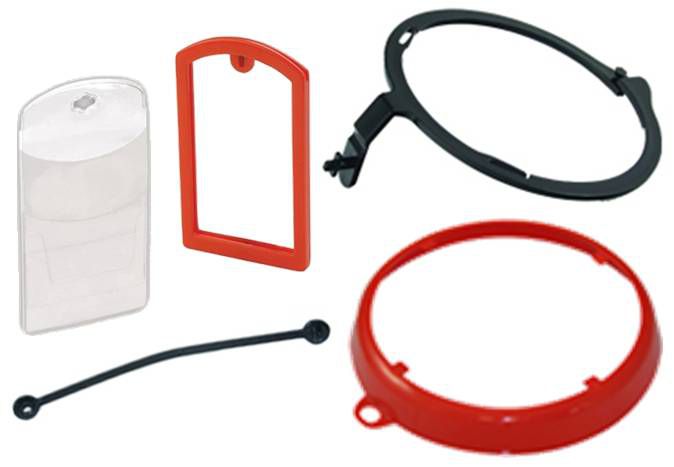 OilSafe Red 2 x 3.5 in Label Pockets/1 x Colour-Coded Label Pocket Frame/1 x Lockable Drum Ring/1 x Label Leash/1 x