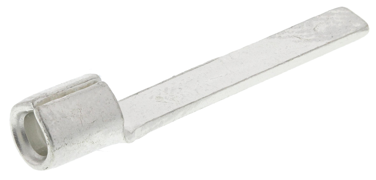 RS PRO Uninsulated Crimp Blade Terminal 18 mm Blade Length, 16 AWG to 14 AWG, Blue