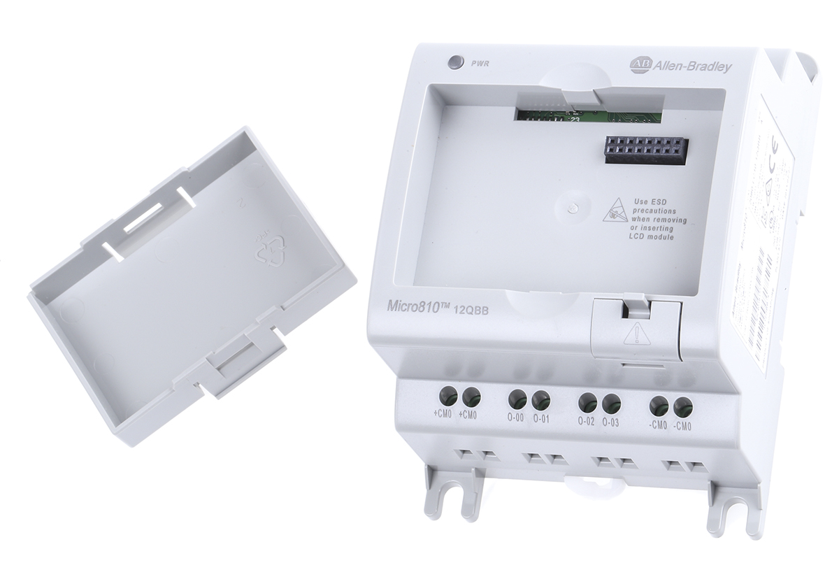 2080-lc10-12qbb Allen Bradley Micro810 Series PLC CPU, Analogue, Digital Output, 8-Input, Analogue Input