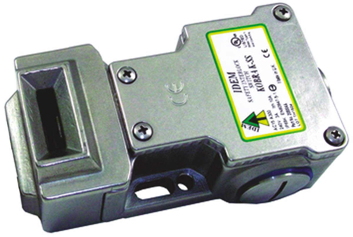 IDEM K-SS Safety Interlock Switch, Keyed Actuator Included, Stainless Steel, Interlock