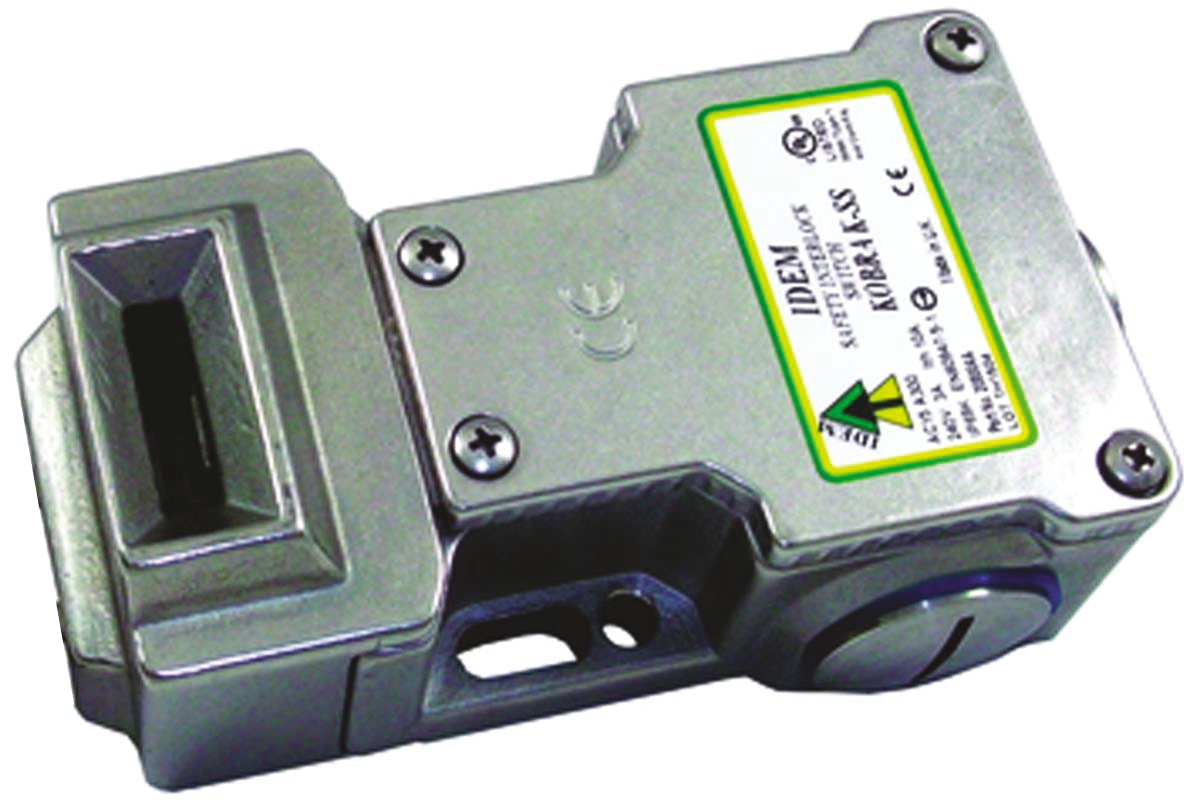 IDEM Kobra Safety Interlock Switch, Keyed Actuator Included, Stainless Steel, Interlock