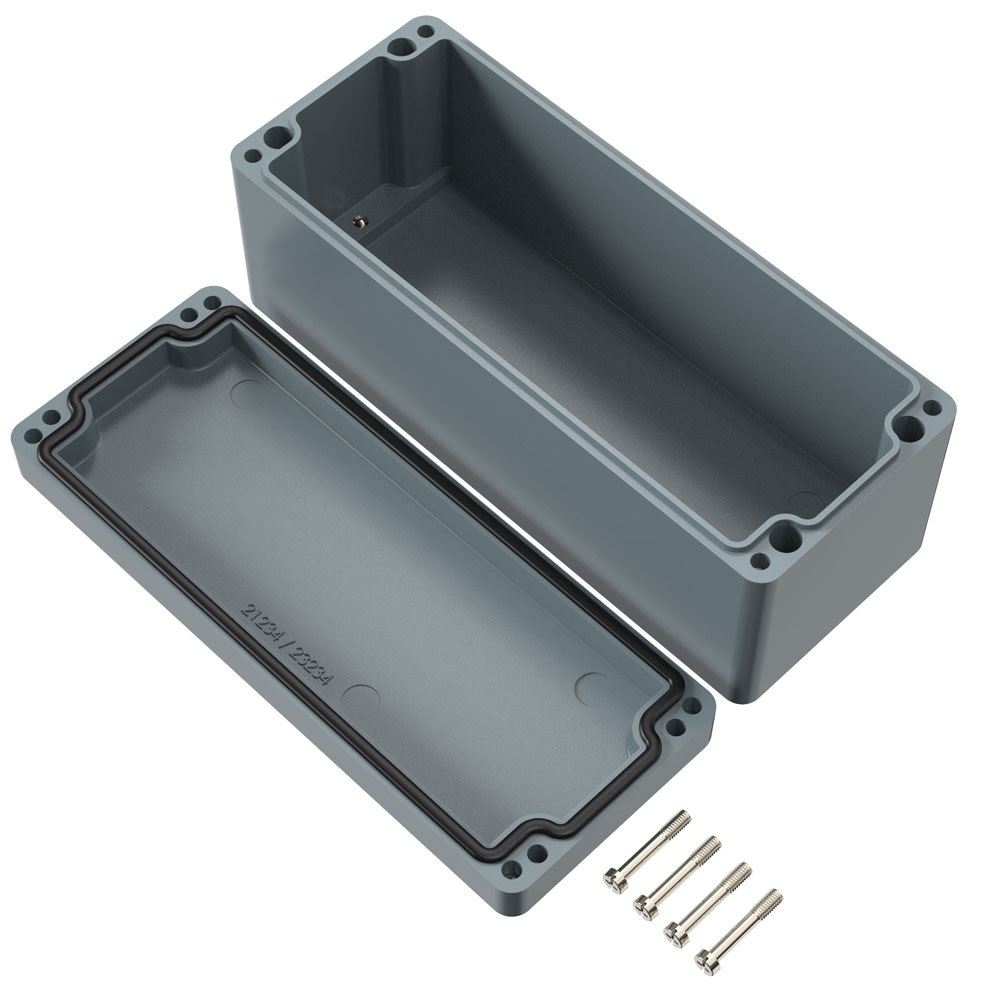20819080 Rose Polyester Standard Series Grey Fibreglass Reinforced Thermoset Polyester, Graphite Enclosure, IP66 75.5 mm, 190 mm,