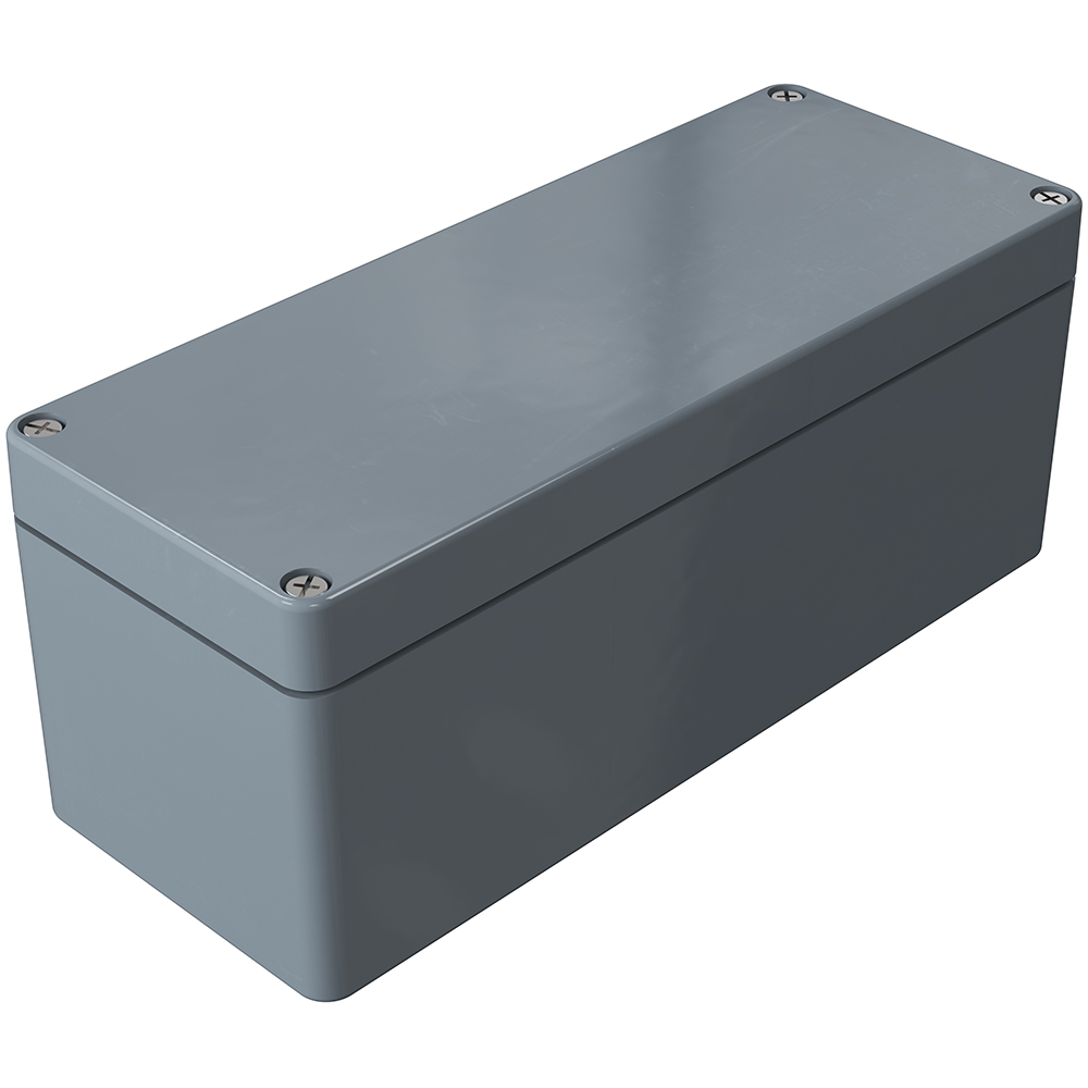 Rose Polyester Standard Series Grey Fibreglass Reinforced Thermoset Polyester, Graphite Enclosure, IP66 75.5 mm, 190 mm,
