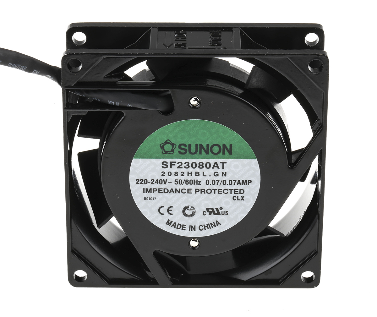 Sunon SF Series Axial Fan, 230V ac, 31 m³/h, 13.5 W, 70 mA Max 80 mm, 80mm, 25 mm