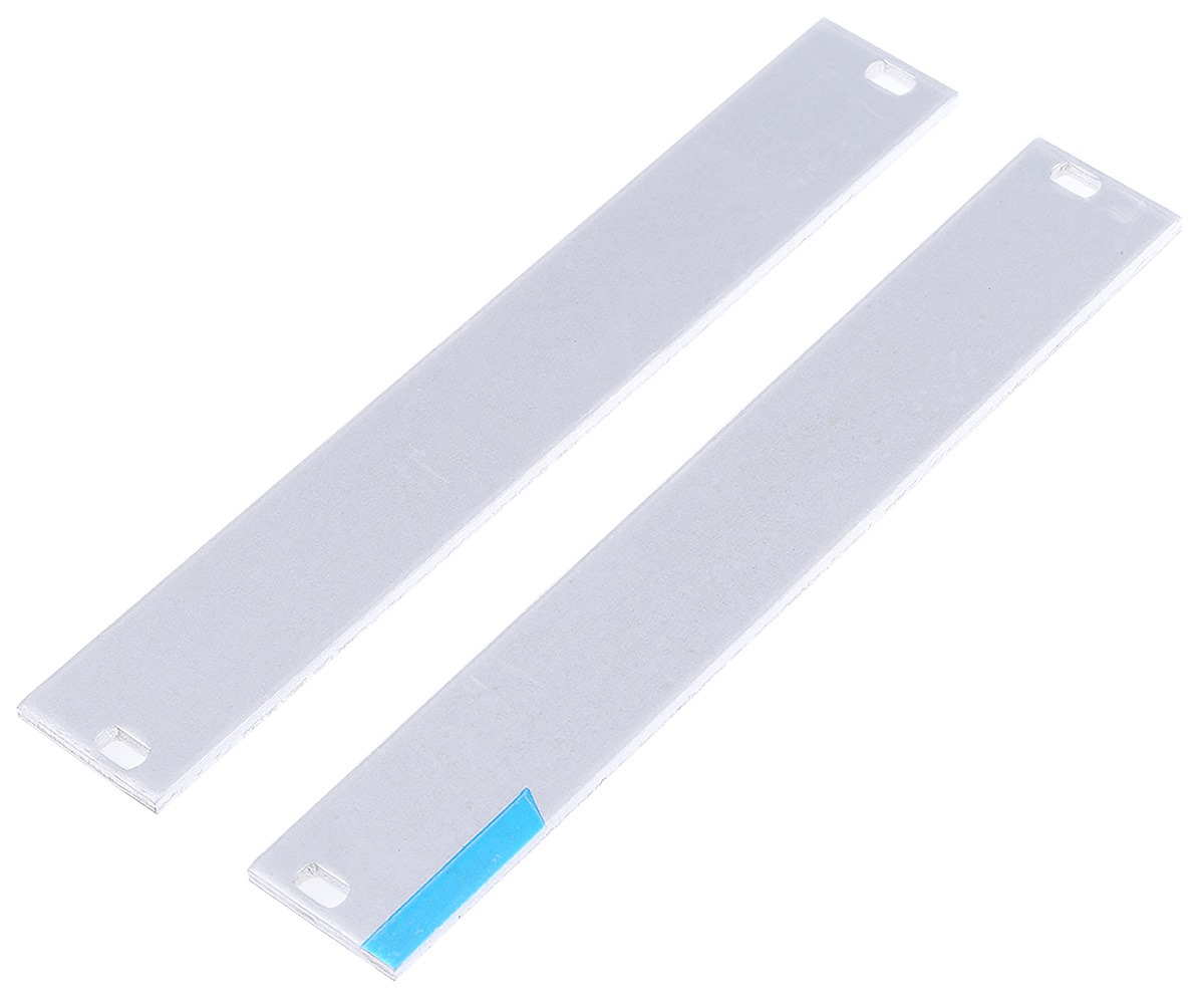 nVent SCHROFF Grey Aluminium Front Panel, 3 U, 4 HP