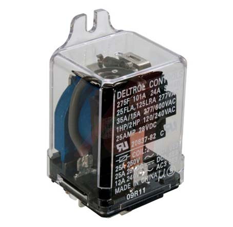 Deltrol Power Relay, 120V ac Coil, 35A Switching Current, DPDT