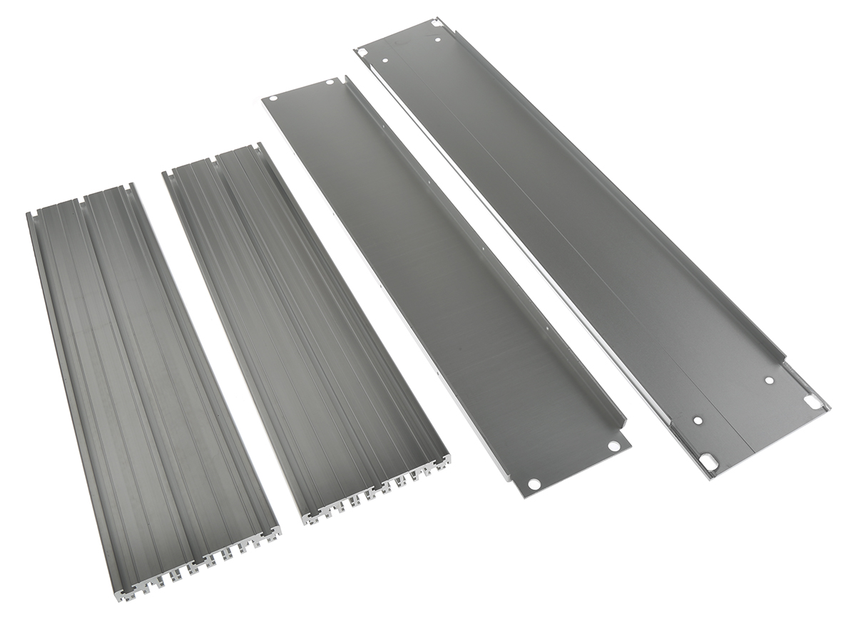 nVent SCHROFF Multipac Series 2 U Aluminium, Extruded Aluminium Sub Rack, 340 mm Depth