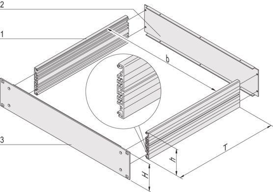 20860-213 nVent SCHROFF MultipacPRO Series 2 U Aluminium Rack Mount Chassis, 400 mm Depth
