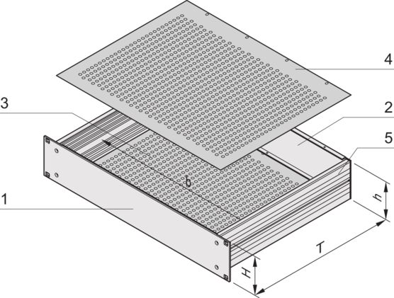 20860-624 nVent SCHROFF MultipacPRO Series 2 U Aluminium Rack Mount Chassis, 220 mm Depth