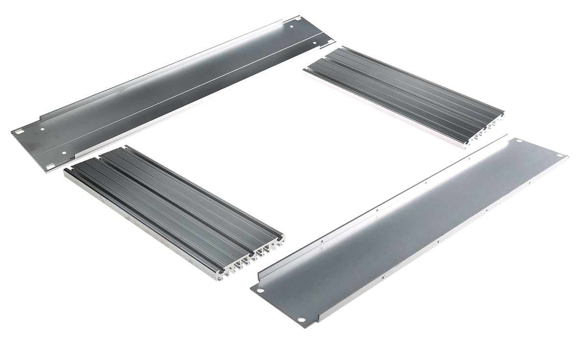 nVent SCHROFF Multipac Series 2 U Aluminium, Extruded Aluminium Sub Rack, 280 mm Depth
