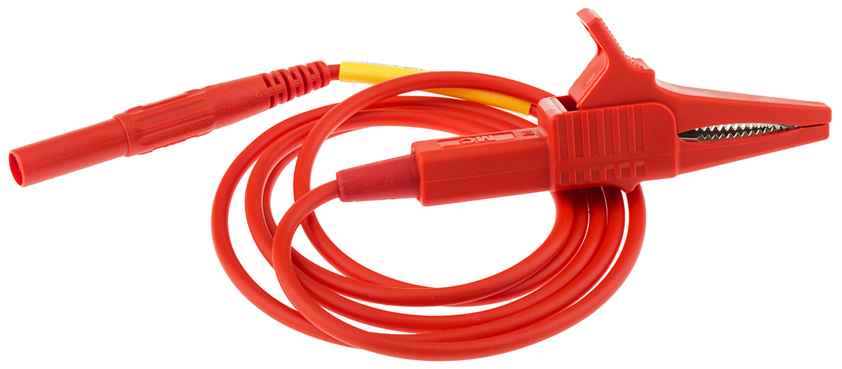 Staubli Connector Test Lead 15A, 1000V ac, Red, 1 m Lead Length