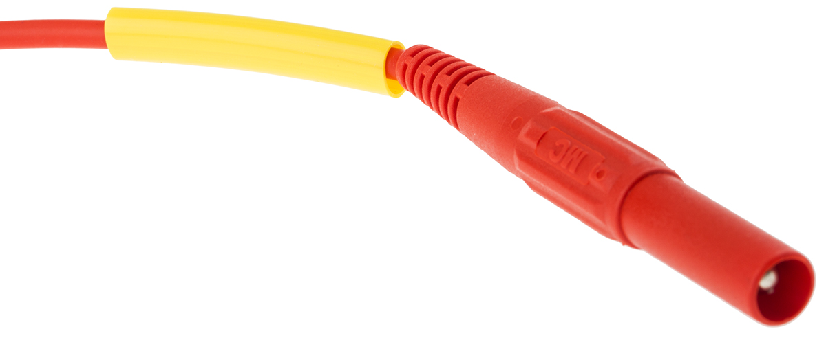 20886-1 Staubli Connector Test Lead 15A, 1000V ac, Red, 1 m Lead Length