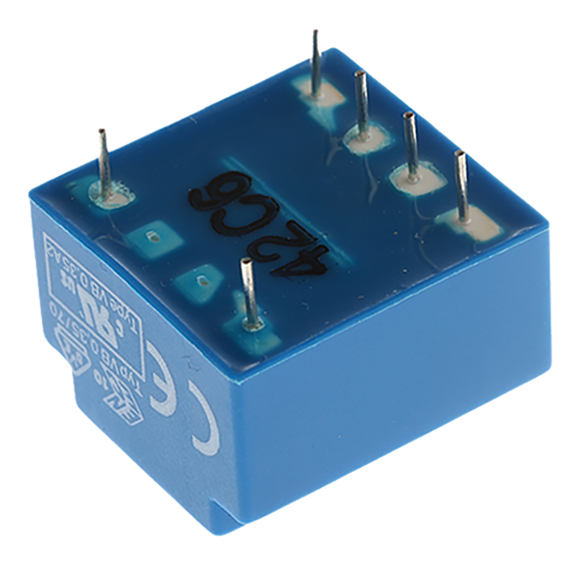 vb-03528 Block 8V ac 2 Output Through Hole PCB Transformer, 0.35VA