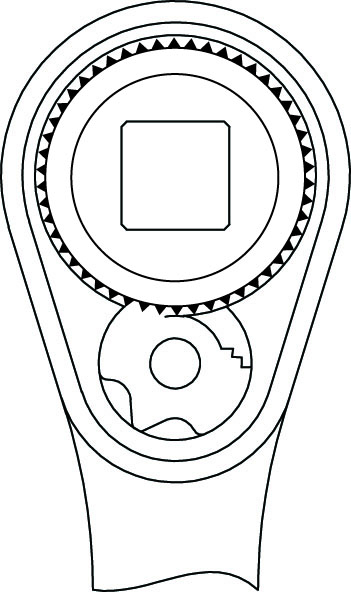 2093-u-20 Gedore 1/4 in Ratchet