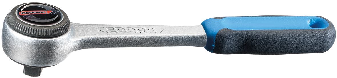 Gedore 1/4 in Ratchet with Ratchet Handle, 129mm Overall