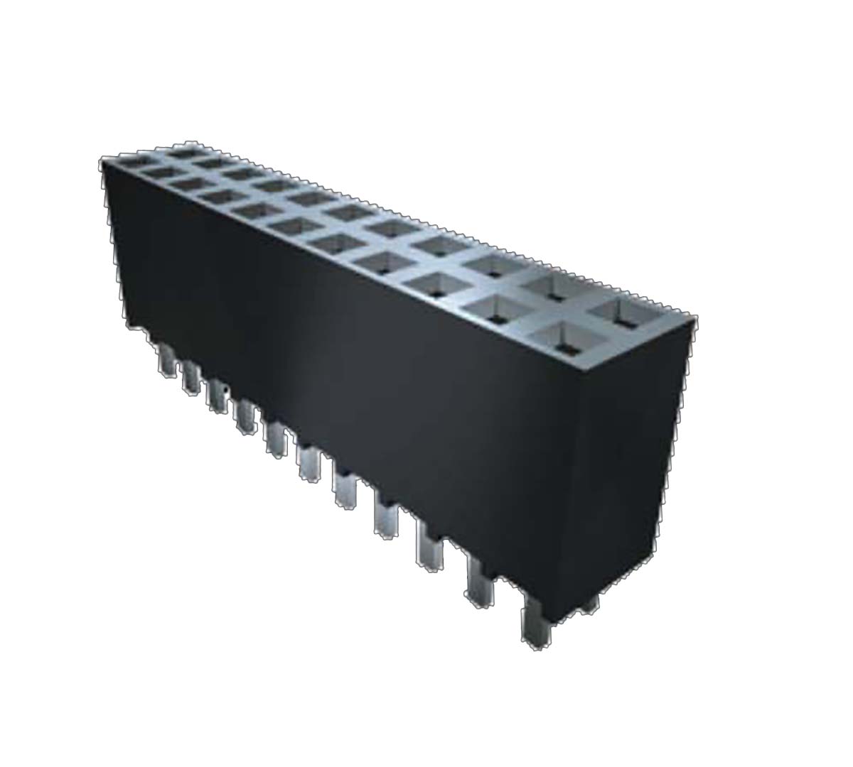 Samtec SSW Series Right Angle Through Hole Mount PCB Socket, 22-Contact, 2-Row, 2.54mm Pitch, SMT Termination