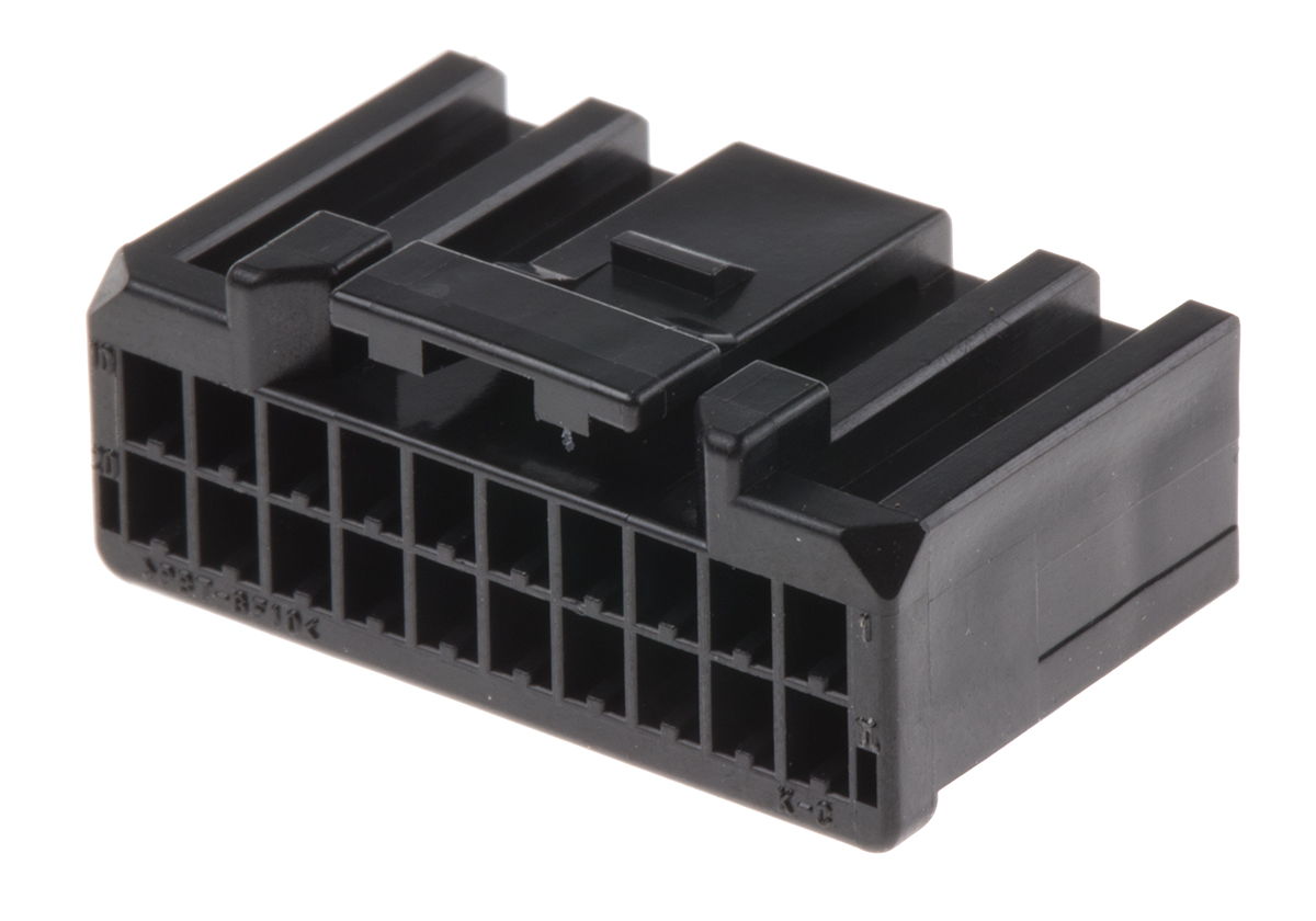 JST, CPT Automotive Connector Female Black Surface Mount 20 Way Crimp Termination 20CPT-B-2A