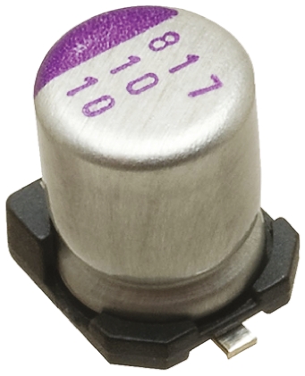 Panasonic 560 μF Surface Mount Polymer Capacitor, 20V dc